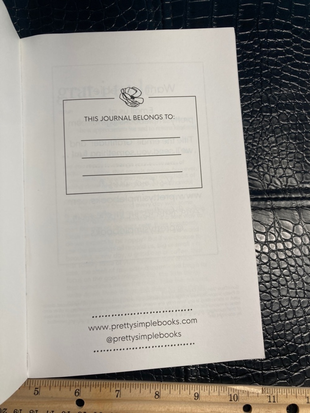 Good Days Start With Gratitude Journal by prettysimplebooks Navy Floral - Picture 2 of 6